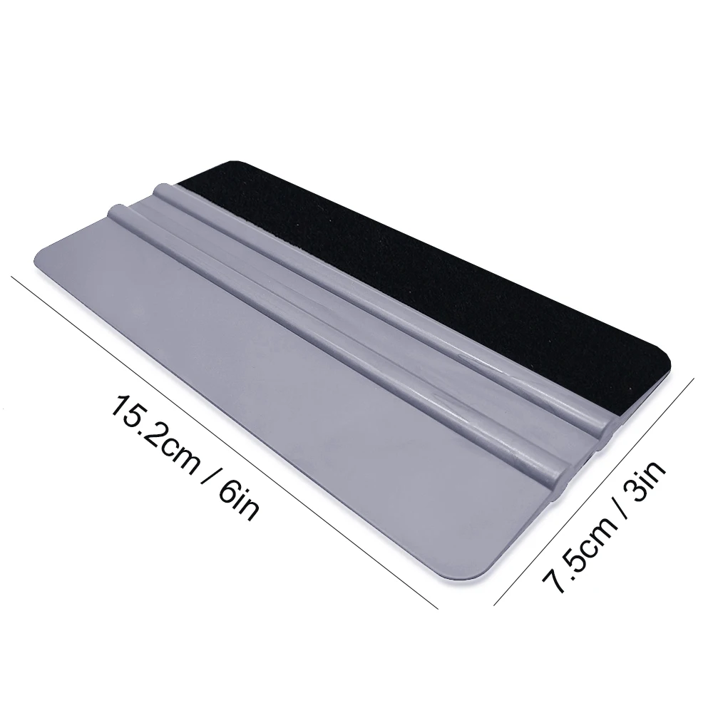 Escurridor de vinilo de plástico plateado de 6 piezas y 6 pulgadas de largo para ventana, película de protección de pintura de coche, envoltura de