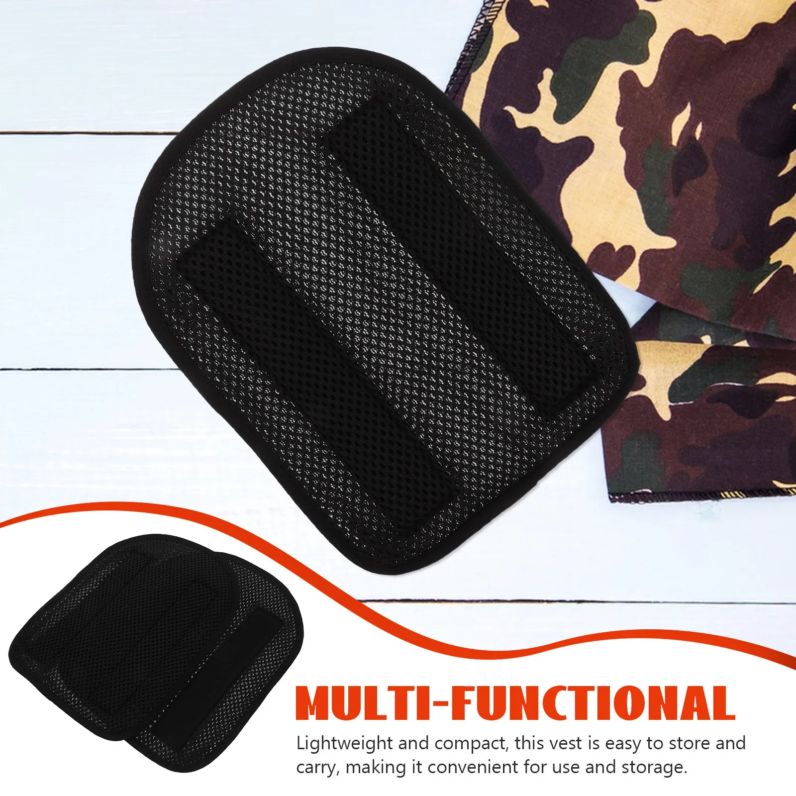 2Pcs Tactical Vest Breathable Inner Liner Detachable Cushion Sweat Resistant Fitness Workout Outdoor Training Plates Carrier