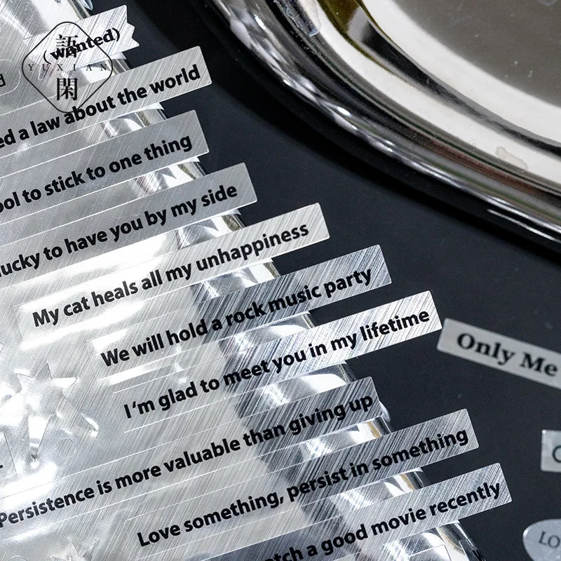 60 folhas ins fragmentos coreanos de bobina de tempo, adesivo de corte, livro diy, scrapbook, colagem, diário, decoração de fundo lixo