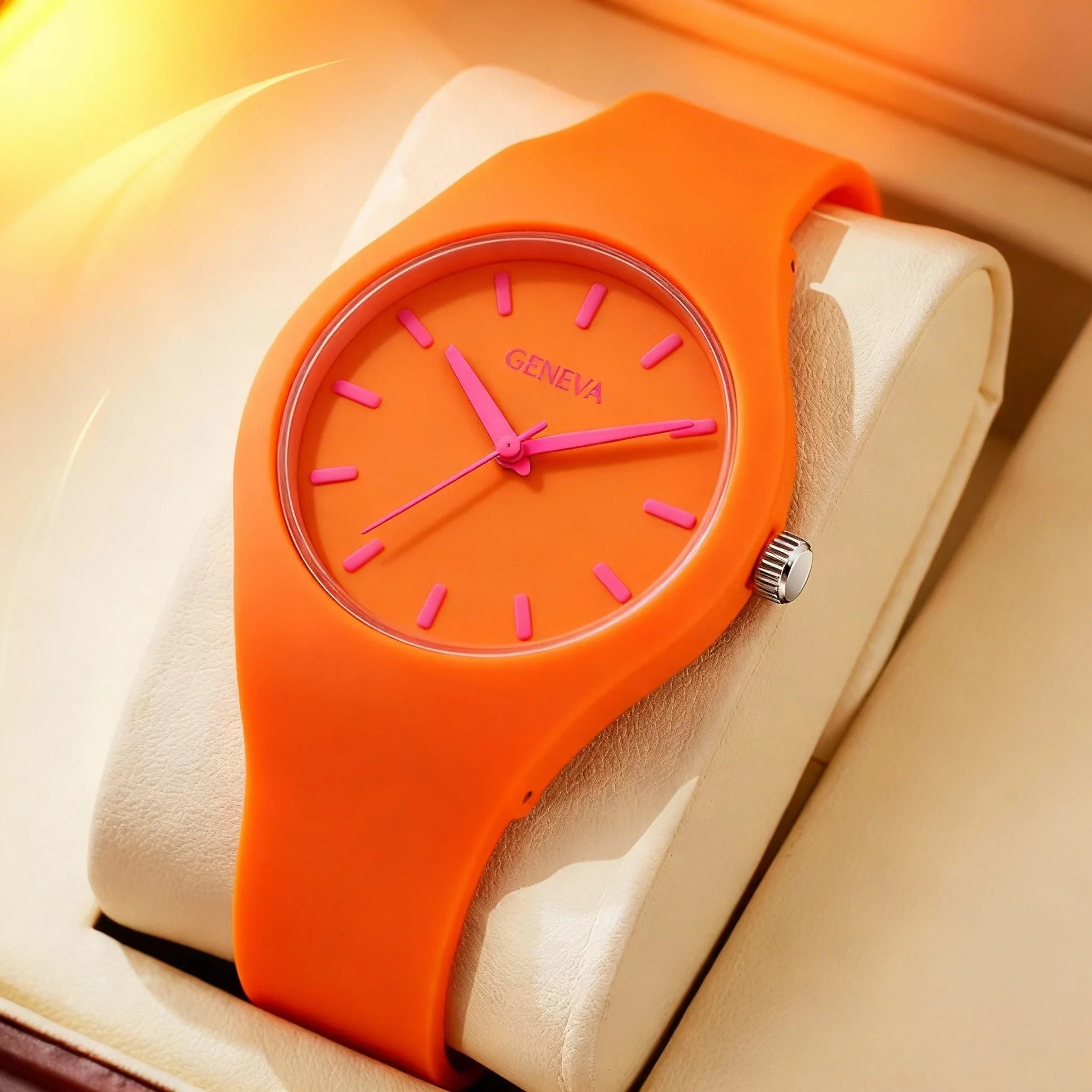 

WOKAI модные повседневные женские экологически чистые кварцевые часы с силикагелем студенческие простые часы для девочек в стиле ретро