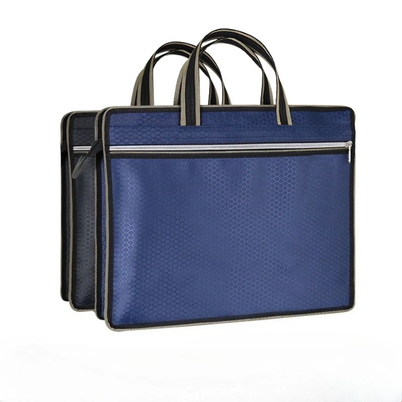 

Portable File Bag Oxford Canvas Bag A4 Tutoring Bag Information Bags Briefcase Meeting Zipper Briefcase