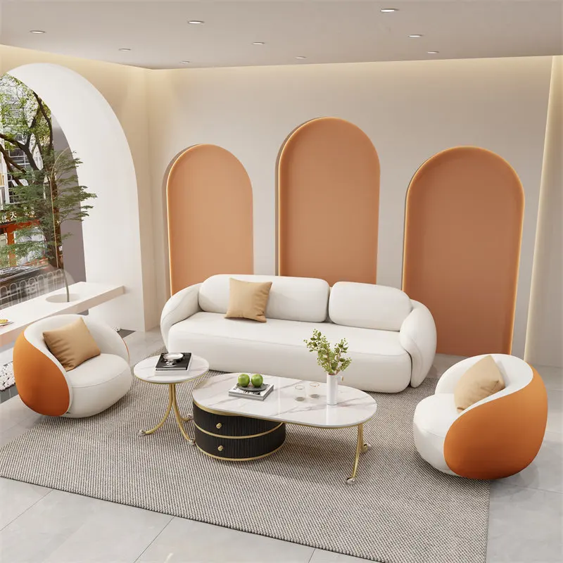 

Modern Creative Reception Sofa Nordic Hotel Clothing Store Lounge Straight Row Reception Sofa Office Furniture أثاث مكتبات FYOS