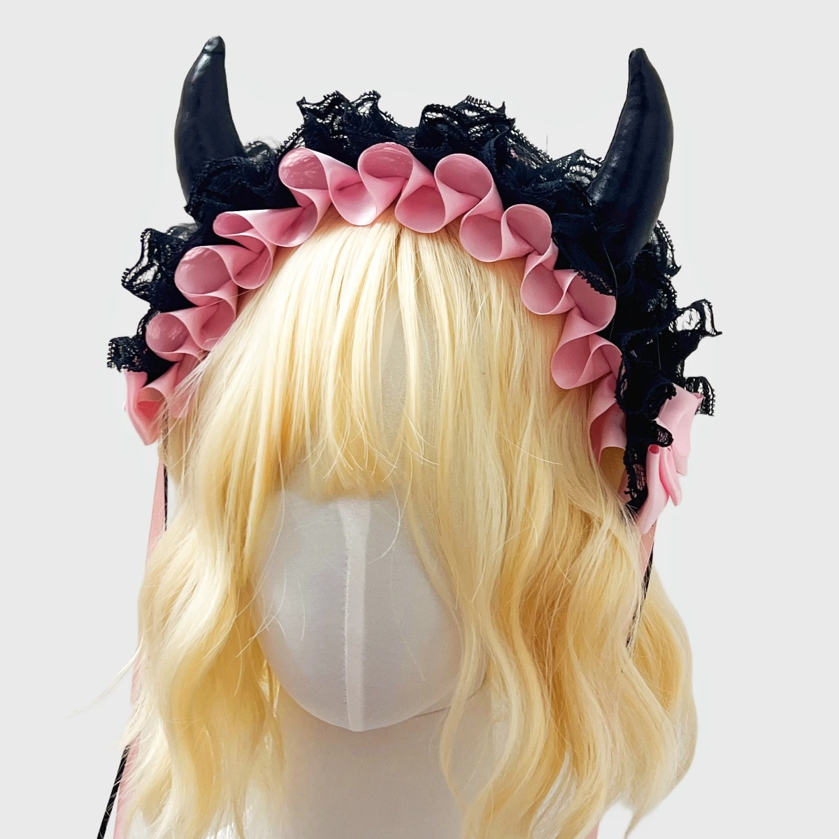 Schwarzer Punk Halloween Kostüm Teufel Hörner Stirnband Kostüm Cosplay Stirnband Cartoon Geist Haarnadel für Karneval Party