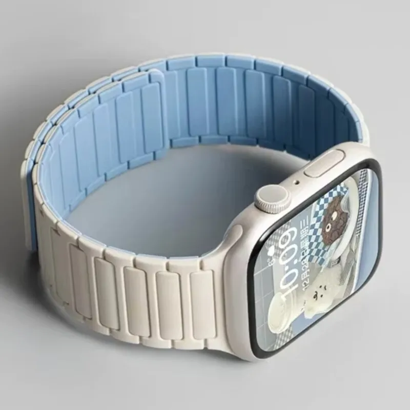 磁気 Apple Watch バンド 42 ミリメートル 44 ミリメートル 40 ミリメートル 45 ミリメートル 49 ミリメートル 46 ミリメートル 38 ミリメートルリンクブレスレットコレア iWatch シリーズ 10 9 8 7 6 5 Se Ultra2 ストラップ