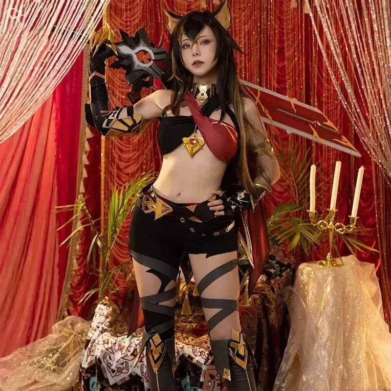 LQDehya Cosplay In Stock Game Genshin Impact Dehya Cosplay Costume DokiDoki-SR Cosplay Christmas Costume Sumeru Plus size