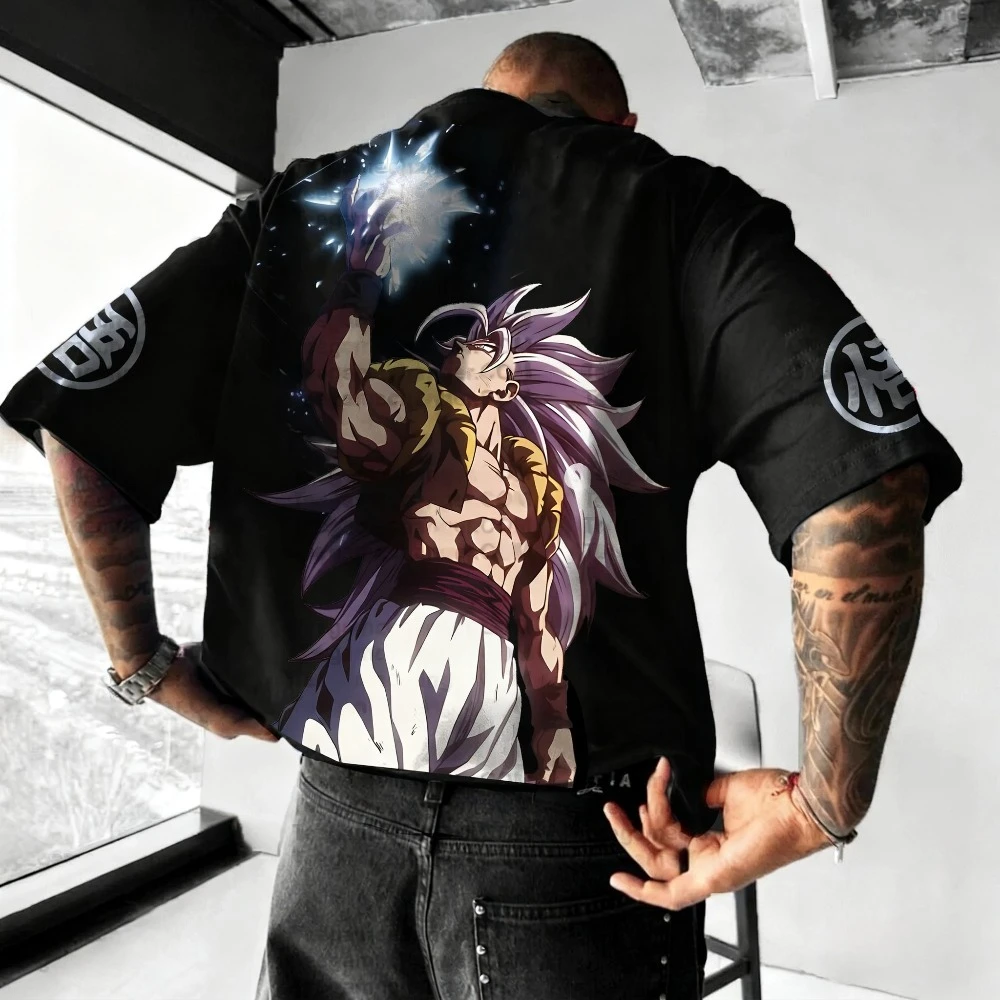 Estate Nuovo Dragon Ball Anime Co T-shirt di marca Street Harajuku giapponese da uomo Allentato Casual Per bambini Genitore Bambino Abbigliamento Top