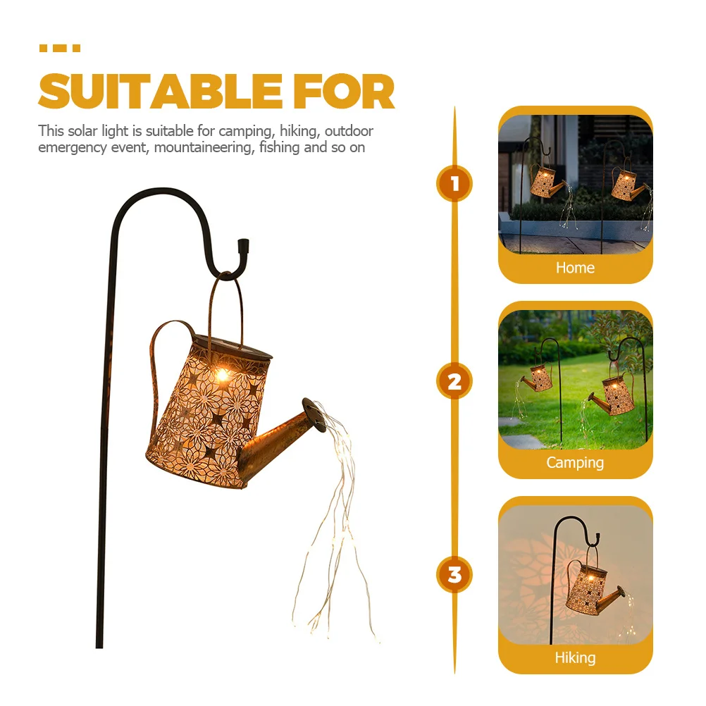 

Watering Can Light Ip65 Waterproof Outdoor Garden Lamp Landscape Lighting Solar Kettle Decor Solar Lawn Light
