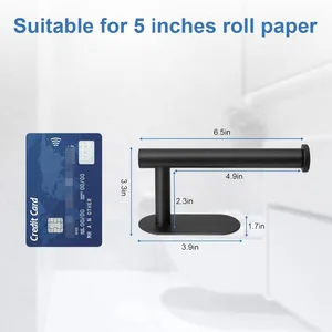 Hygienic paper roll adhesive support, no drilling, stainless steel, wall rod, bathroom rack, kitchen, RV 10 Main Sales Bathroom Motorhome - №8