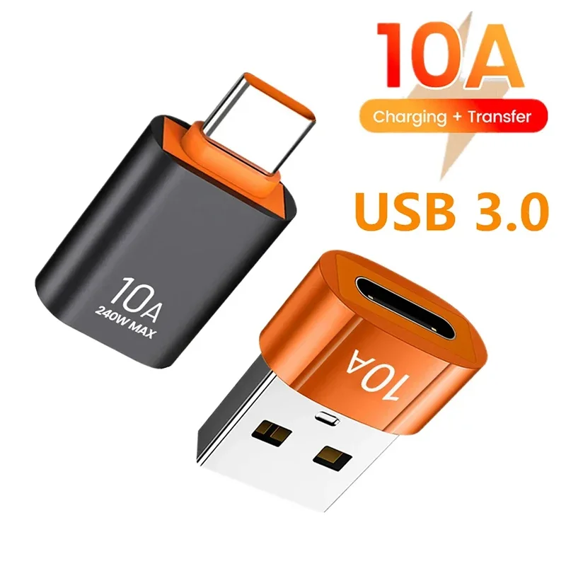 Adaptador USB 3,0 10A USB A a USB C OTG, convertidor tipo C a USB, adaptador USB 3,0 para Xiaomi 12 MacBook, conector OTG USB a tipo C