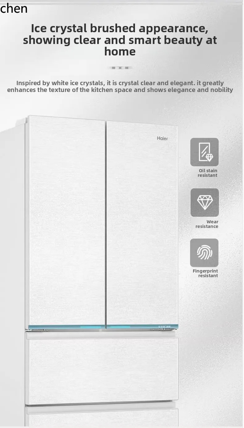 Frigorifero LXC Francese multi-porta a quattro porte per uso domestico ultrasottile zero incorporato camelia di efficienza energetica di prima classe