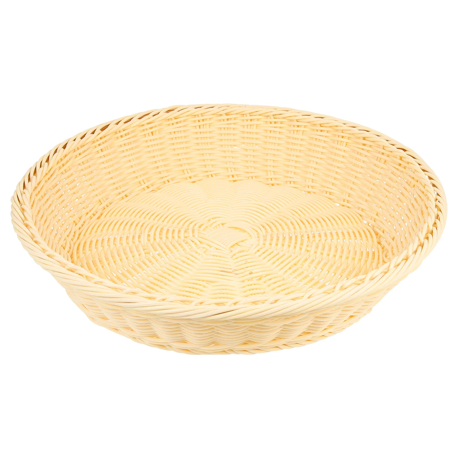 Cestino per il pane per la casa Pratico grande contenitore per frutta in finto rattan intrecciato per servire alimenti