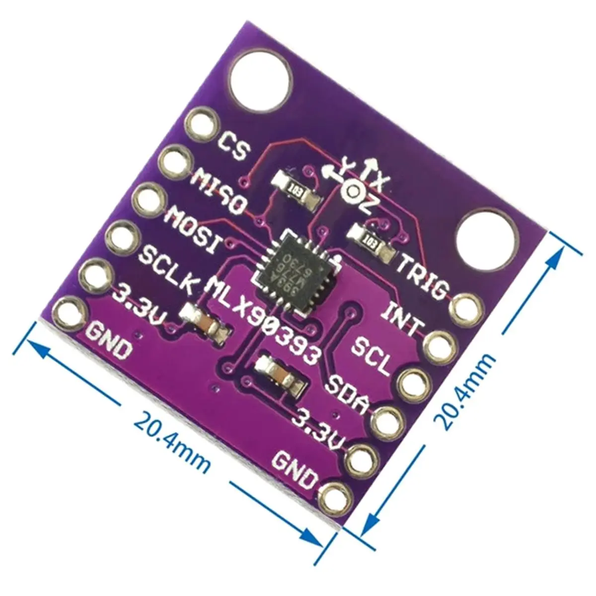 PROMOTION~ NEW MLX90393 Three Digital Hall Sensors 3D Position of the Rotational Angular Displacement Sensor Board Contactless