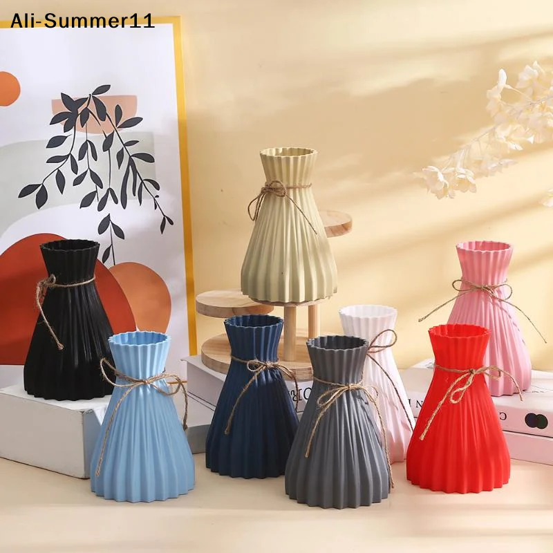 【Y11】Jarrón de Origami Creativo, Jarrón Plegable Europeo, Jarrón de Plástico con Diseño de Cintura Plegable, Jarrón de Papel Plegable, Botella para Flores Secas, Estilo Moderno