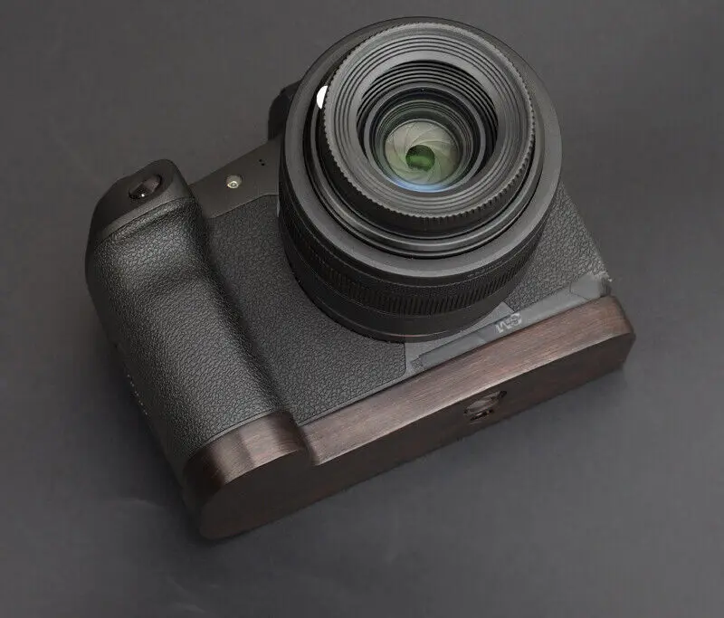 

Handmade Wooden Wood Ebony Walnut Hand Grip Holder for EOS R Camera Baseplate