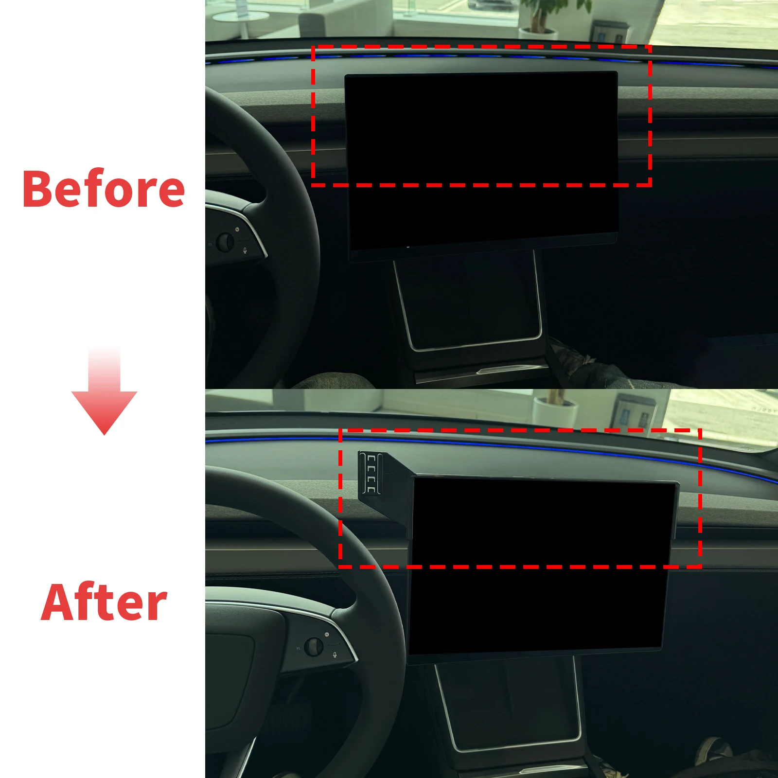 for Tesla Model Y YL L 2026 2027 16inch LHD  Mobile Phone Bracket, Dashboard Mount Simple Installation Car Accessories
