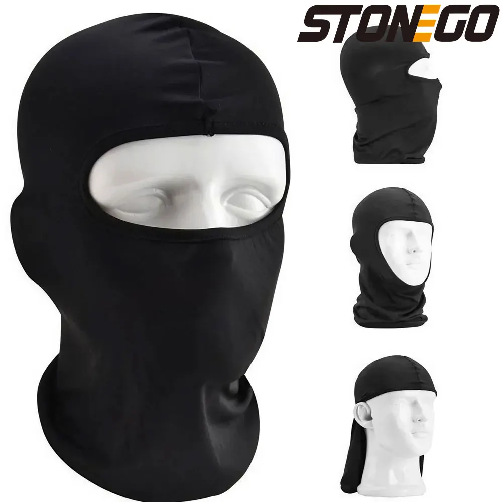 STONEGO Outdoor Sports passamontagna maschera antivento Full Face Neck latte seta cotone Ninja copricapo cappello equitazione escursionismo ciclismo cap