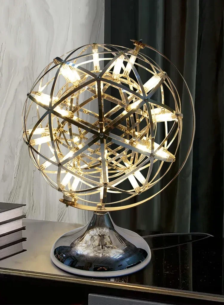 NEW Netherlands Designer Raimond Globe Spark Ball Table Lamp for Bedroom Living Kid Room Desk Lighting LED Decor Night Light