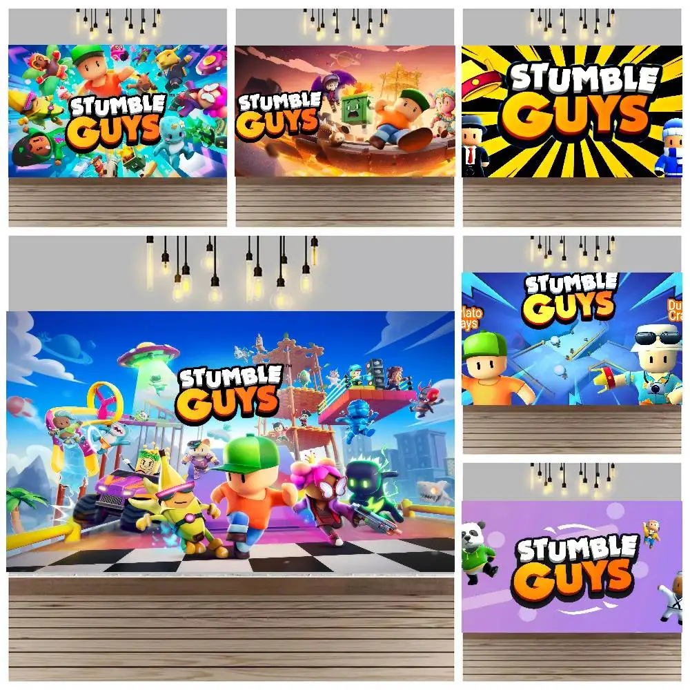 Fondo de fotografía personalizado para bebés y niños, retrato, sesión fotográfica, estudio fotográfico, juego s-Stumble Guys