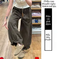 YIFANSHI | Quần Kaki Dài Ống Rộng Viền Bo Nhẹ Quần Casual Kiểu Mới Hot TRendy