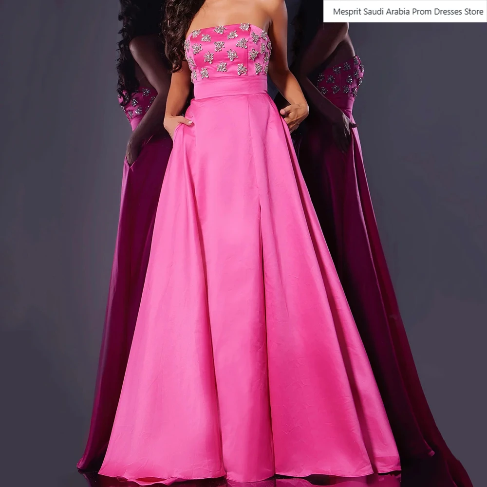 Robe de soirée sirène pour femmes, longueur au sol, sans bretelles, sans manches, robe de bal, mode cristal, drapée Simple, personnalisée