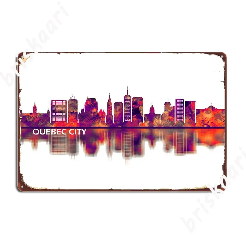 Quebec City Canada Skyline Poster Metal Plaque Plaques Personalized Club Bar Club Party Tin Sign Posters