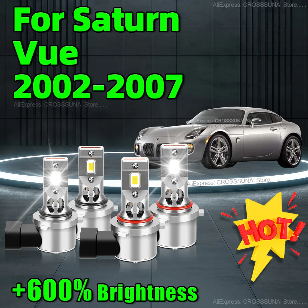 

2/4Pcs LED 60000LM Headlights Canbus HB3 HB4 High Power 6000K 5570 CSP Chips Lamp For Saturn Vue 2002 2003 2004 2005 2006 2007