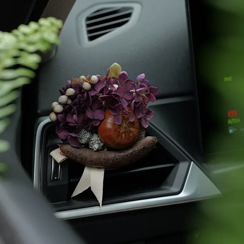 Hydrangea Dried Flower Immortal Flower Diffuser Car Aromatherapy Advanced Sense Car Interior Trend Decoration Gifts