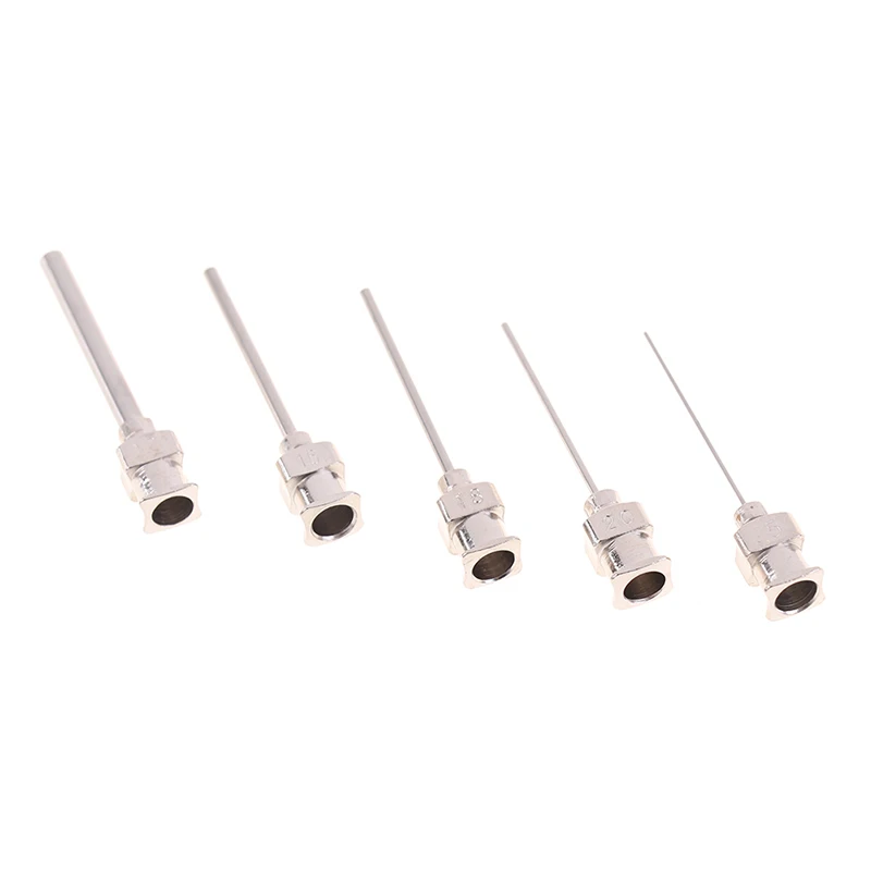 5pcs Stainless Steel Needle Blunt Tip Syringe Dispenser Needles Dispensing Glue Accessories And Supplies