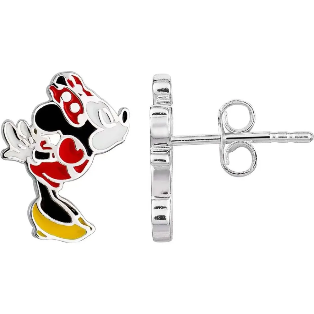 Disney Mickey Mouse orecchini a bottone per le donne ragazze accessori per gioielli Anime Minnie orecchino asimmetrico bambini regali di natale di