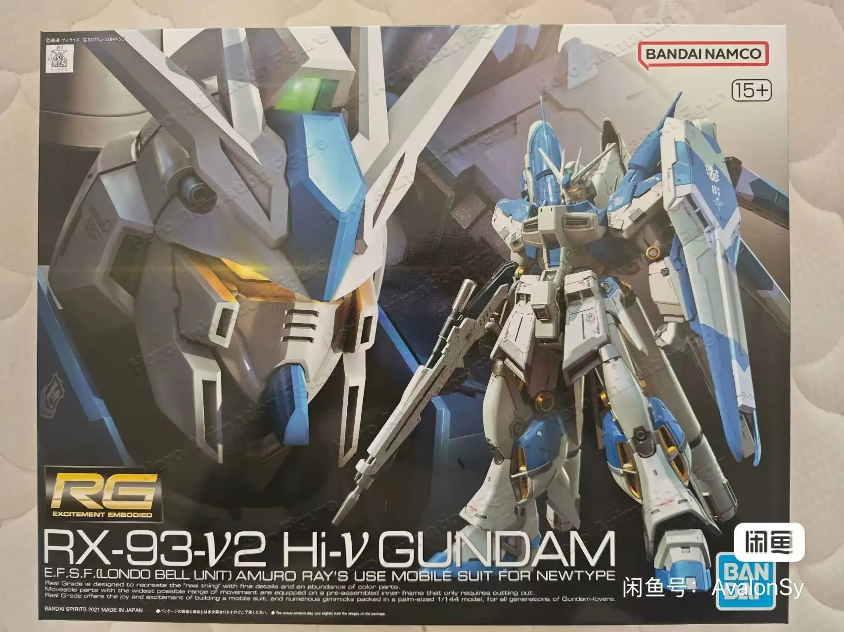 

Bandai RG 1/144 RX-93-V2 Hi-V GUNDAM MOBILE SUIT Anime full Action Assembly Figure Model original box Toy Gifts for kids INSHOCK