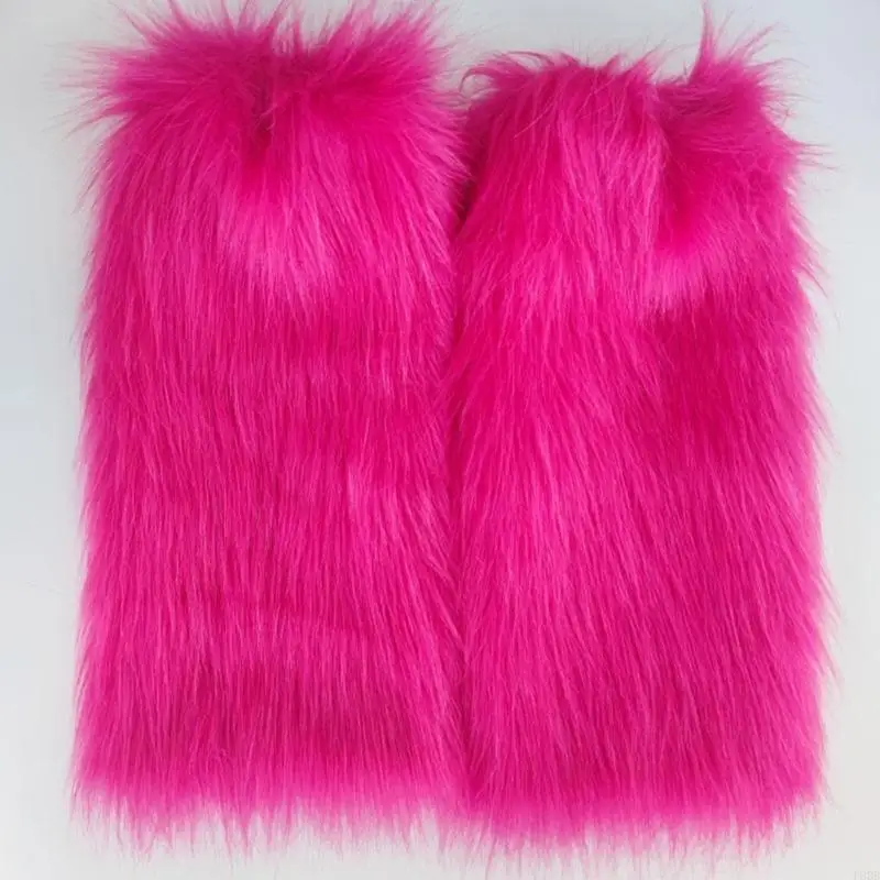 P8db Women Vintage Furry Gamber Warder Winter Harajuku Fucile per stivale in pelliccia calza