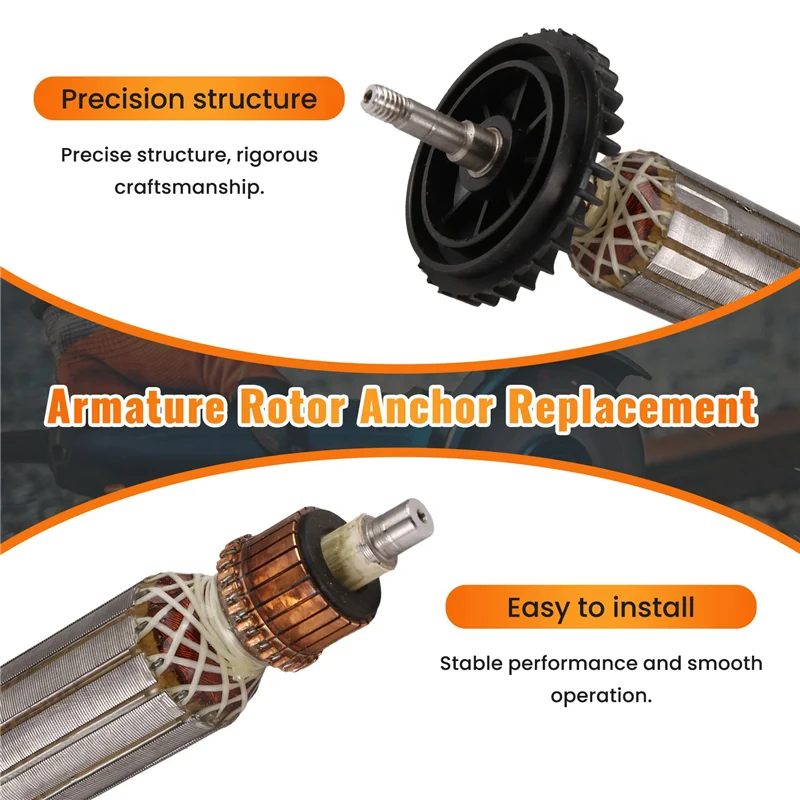 Sostituzione dell'ancora del rotore dell'armatura AC220V-240V per smerigliatrice angolare GWS7-100 GWS7-125 GWS 7-100 GWS 7-125-AT64