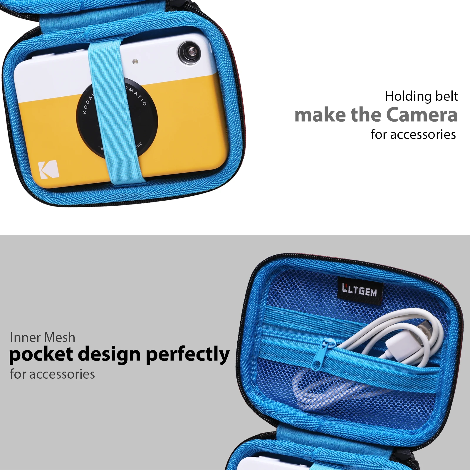 EVA Hard Case for Kodak Printomatic/Step/Step Touch/Smile Digital Instant Print Camera Protective Carrying Bag(only case!!!)