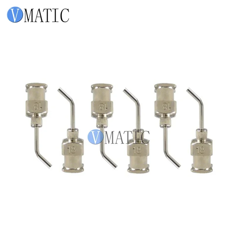 Gratis Verzending 12 Stuks 18G 45 Graden Gebogen Rvs Doseernaald 1/2 Inch