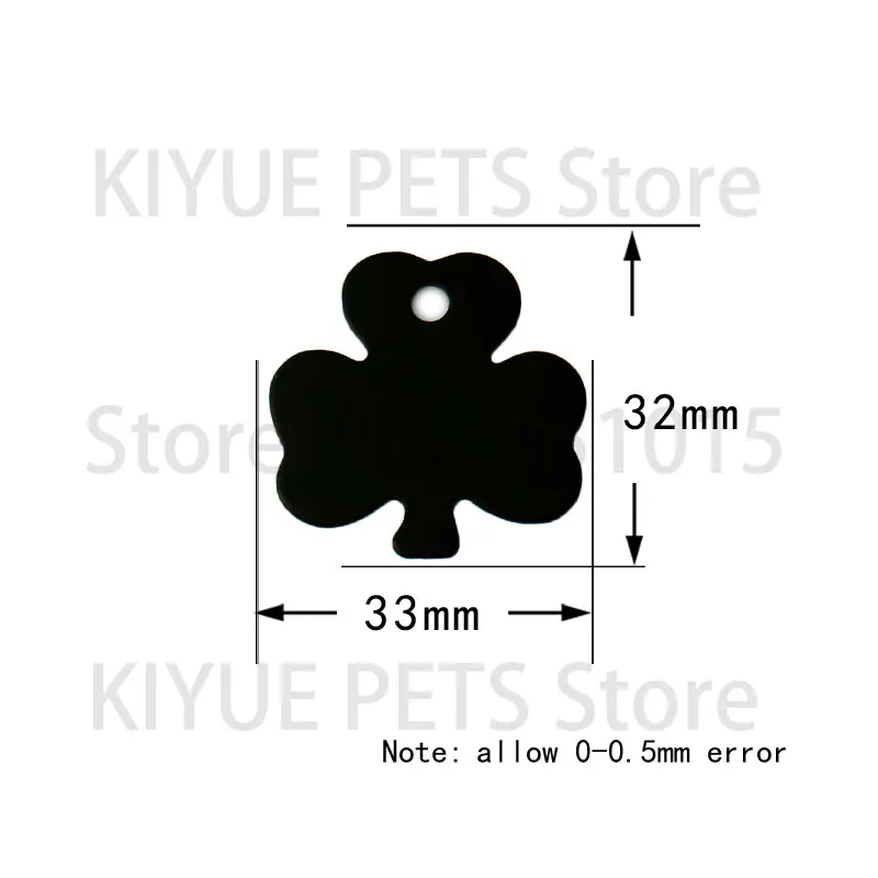 Wholesale 20pcs Double Sides Engeraved Name Dog Tag Personalized Dog Cats ID Tags Decoration Lucky Clover Pet Tags ID Cumstom