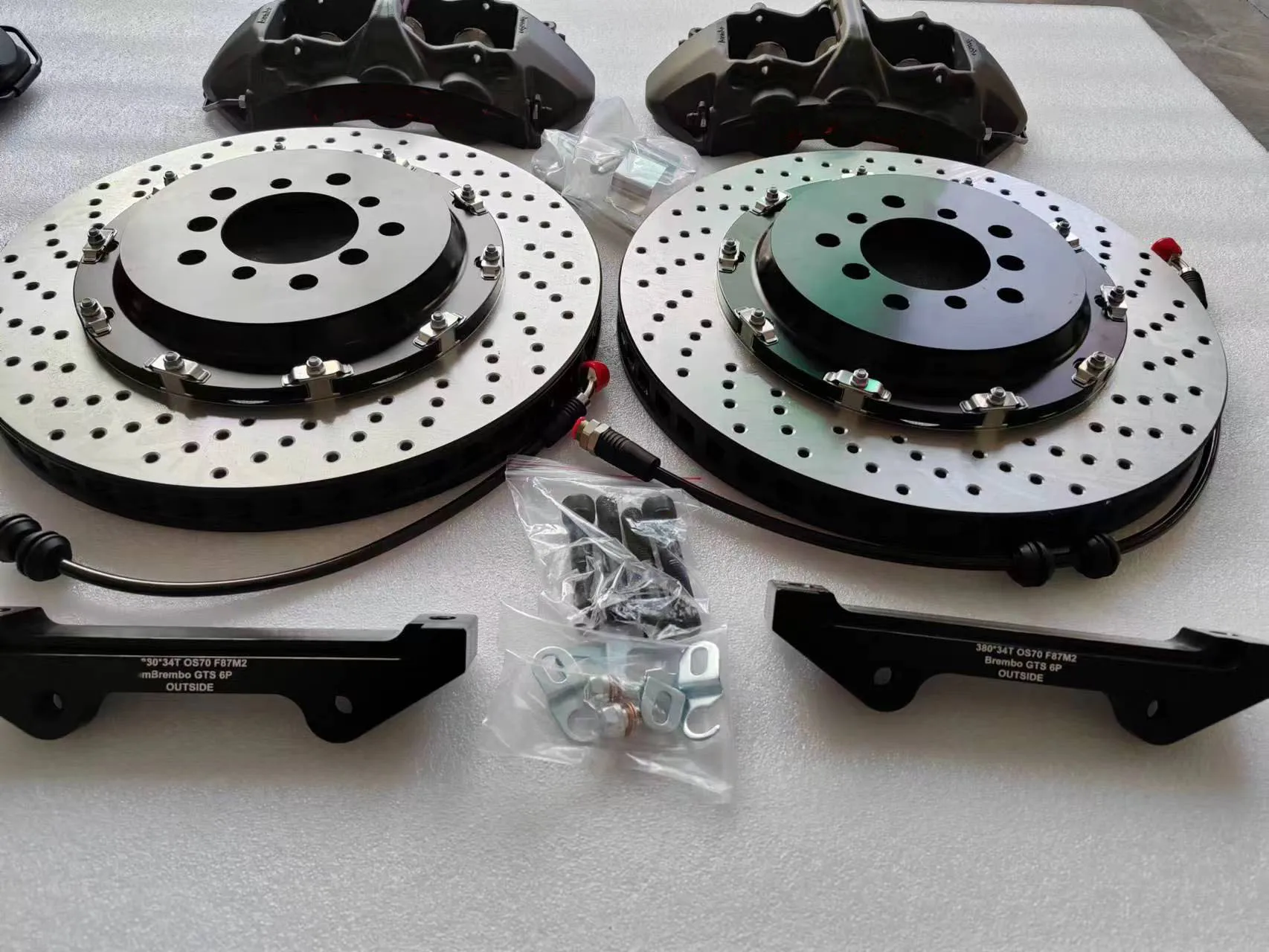 GTS6 high-performance 6-piston brake set, 355-405mm brake discs, suitable for Golf R A3 S3 Audi Volkswagen MQB BMW 3 Series 5 Se