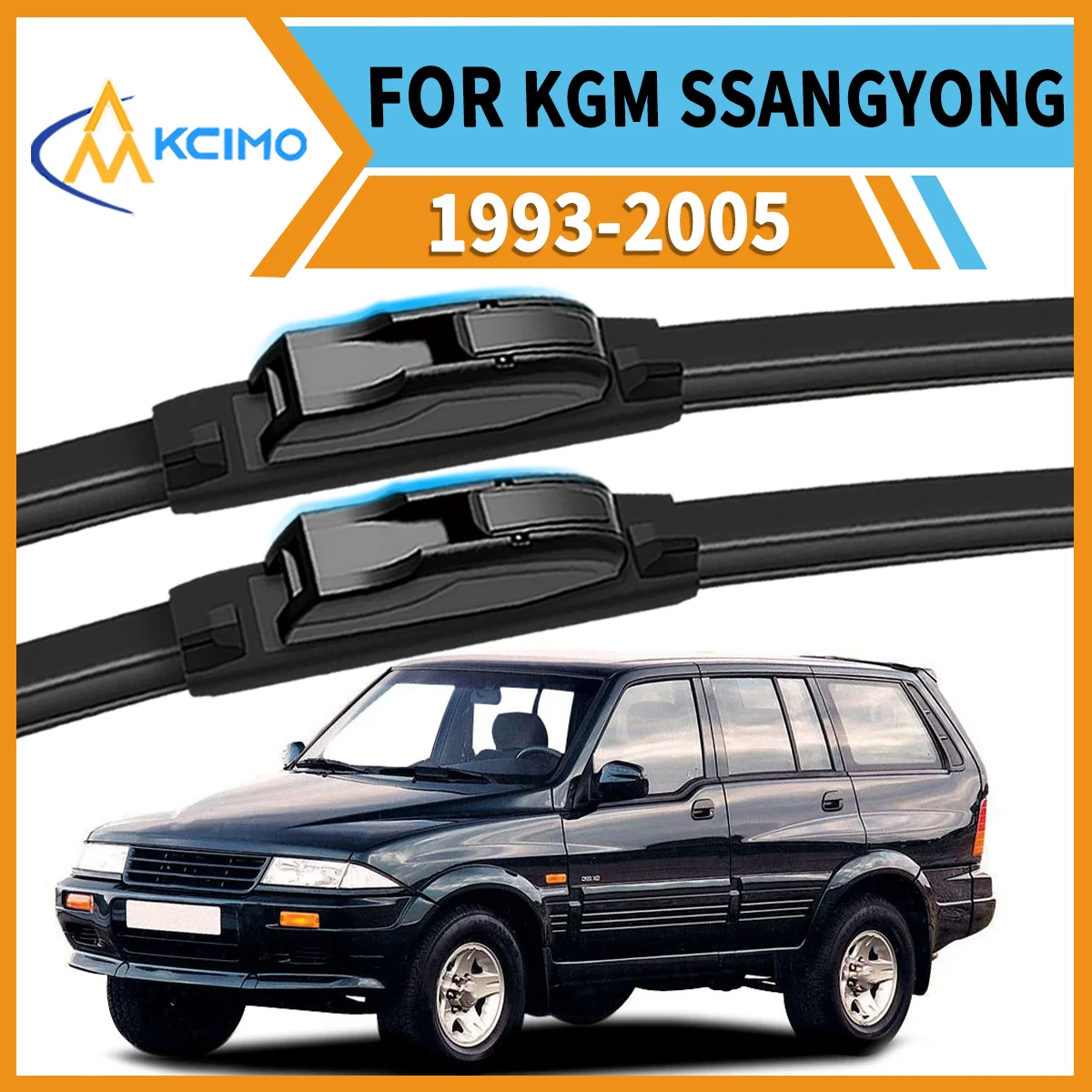 

2PCS Premium Windshield Wipers for KGM SSANGYONG Musso 1993-2005 All-Season Performance Smudge-Free Clean Safe Driving