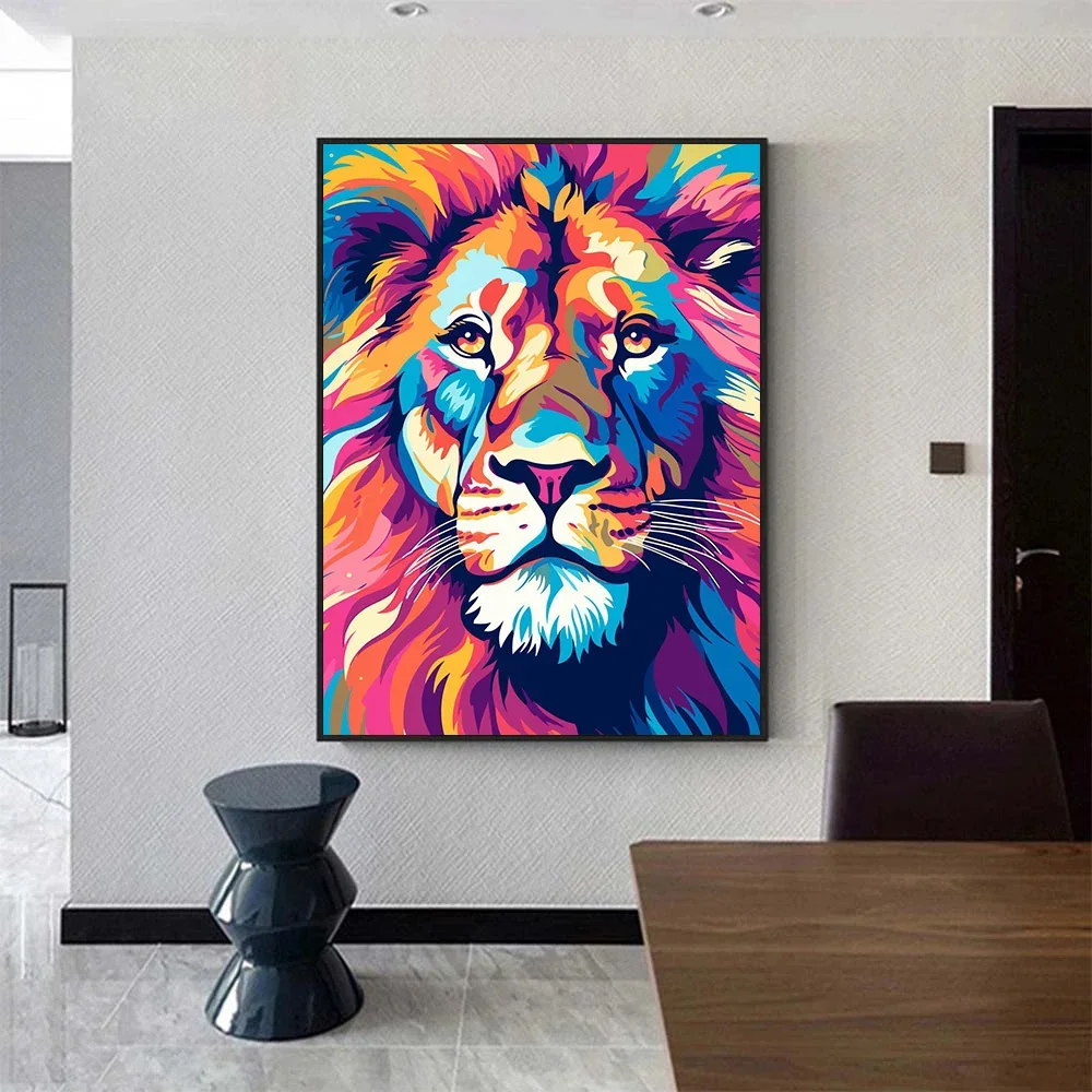 Abstrac  Colorful Wild Animals Canvas Painting Octopus Cat Monkey Lion Graffiti Pop Art Poiters Wall Art Mural for Home Decor