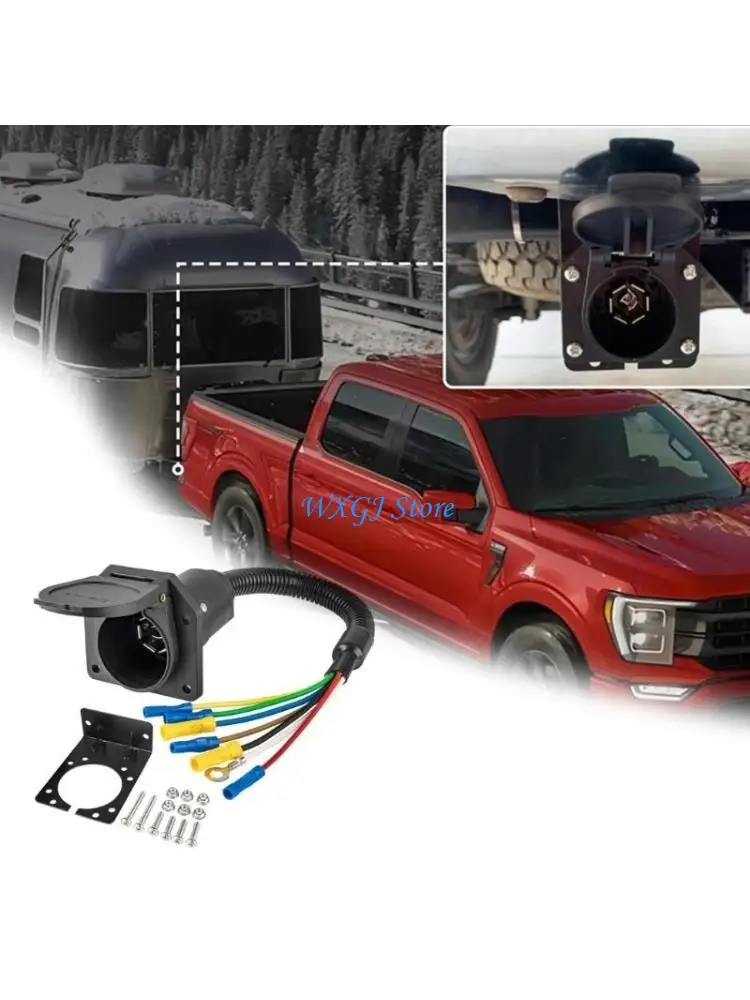 

37JE 7 Pin Trailer Wiring Harness Socket Cable for Car Trucks with High Load Capacity