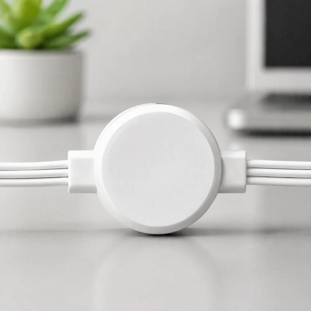 2 USB Ports Power Strip Solid Copper Wire 1 USB-C Port Dual Extension Cord Power Strip Safety Performance Durable Cord
