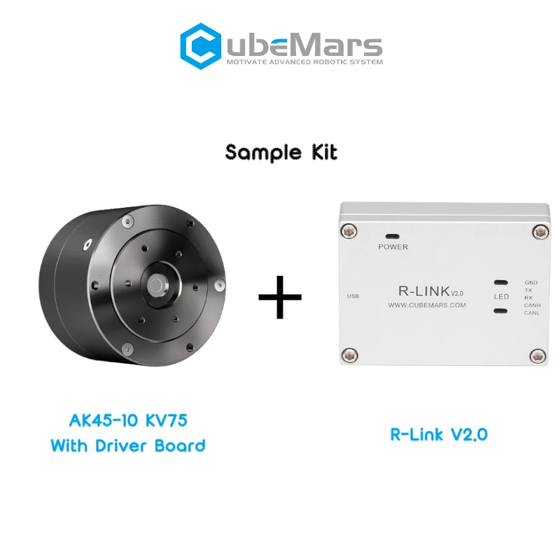 

CubeMars AK45-10 R-Link Robot Joint Motor for Quadruped Robot Arm Exoskeleton Research & Experiment Kit