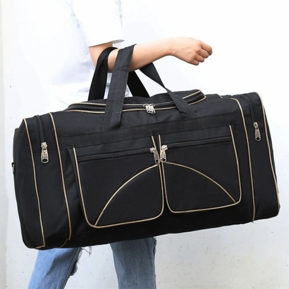 سعة كبيرة حقيبة السفر القماش الخشن أكسفورد القماش مقاوم للماء حقيبة رياضية خارجية متينة متعددة جيب حقيبة قاعة رياضة الأنشطة في الهواء الطلق