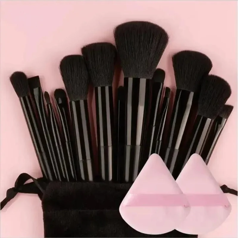 Ensemble de pinceaux de maquillage professionnels, pinceaux cosmétiques doux et moelleux pour fond de teint, poudre, fard à paupières et mélange, outils de beauté