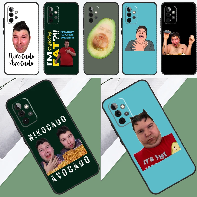 Nikocado Avocado Meme Phone Case For Samsung Galaxy A34 A54 A14 A51 A71 A12 A22 A32 A52 A72 A13 A33 A53 A73