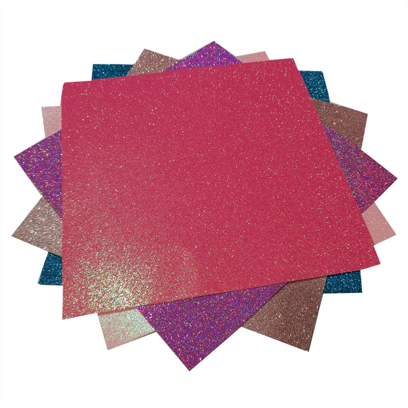 25 Sheets 300GSM 12*12 Inch Glitter Cardstock Paper Sparkle Shinny Crafts Paper Multi Colors