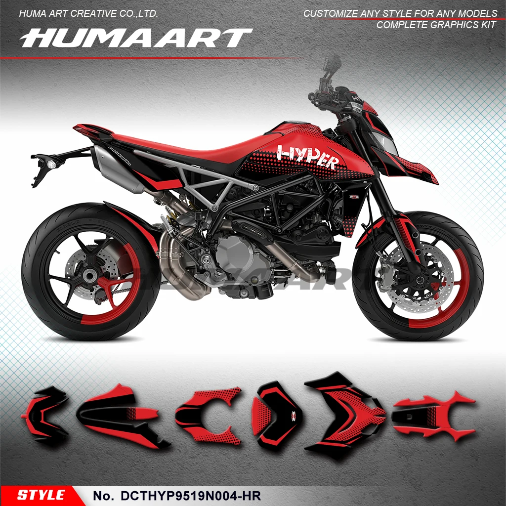 

HUMAART Motorbike Graphics Sticker Decal Kit for Ducati Hypermotard 950 2019 2020 2021 2022 2023, Various Styles