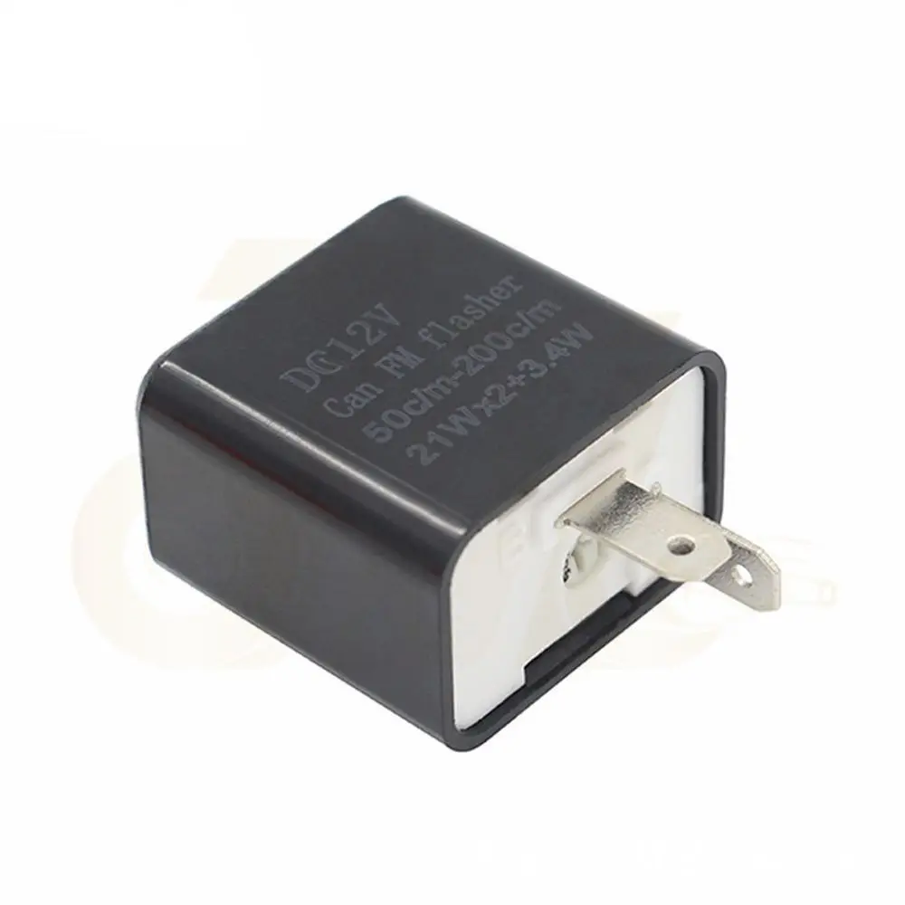Relé de pisca eletrônico de 2 pinos, frequência ajustável abs, relé de pisca led, acessórios de moto, 12v, relés indicadores de pisca-pisca