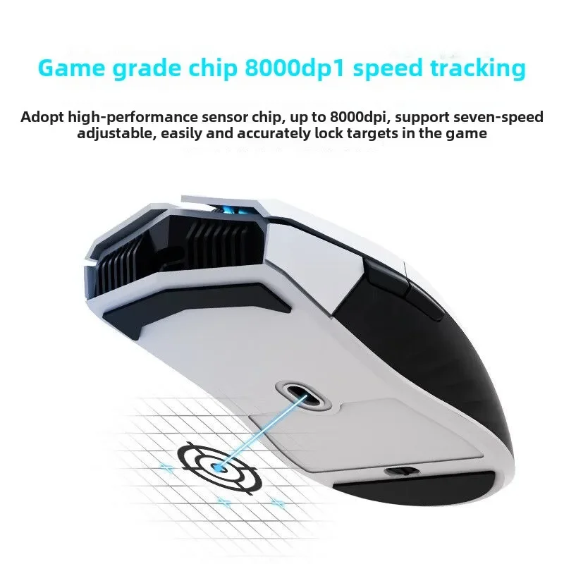 THUNDEROBOT ML701 White Shark ML702 Mouse leggero wireless dual-mode Esports Computer da gioco per PC Laptop Tablet Computer