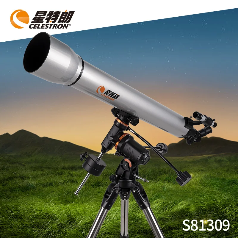 تلسكوب فلكي جديد CG3Pro 80900 من سيليسترون 80EQ مع نسبة انكسارية لتقليل الانحراف اللوني f/11.2