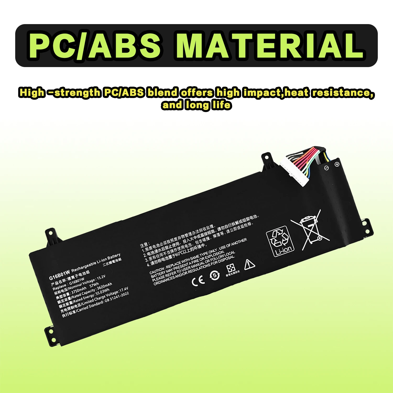 SAT G16B01W New Laptop Batteries Replacement For XIAOMI Redmi G Gaming 16 Series XMG2003 ABXMG2003 ALXMG2003 15.2V-55.02Wh